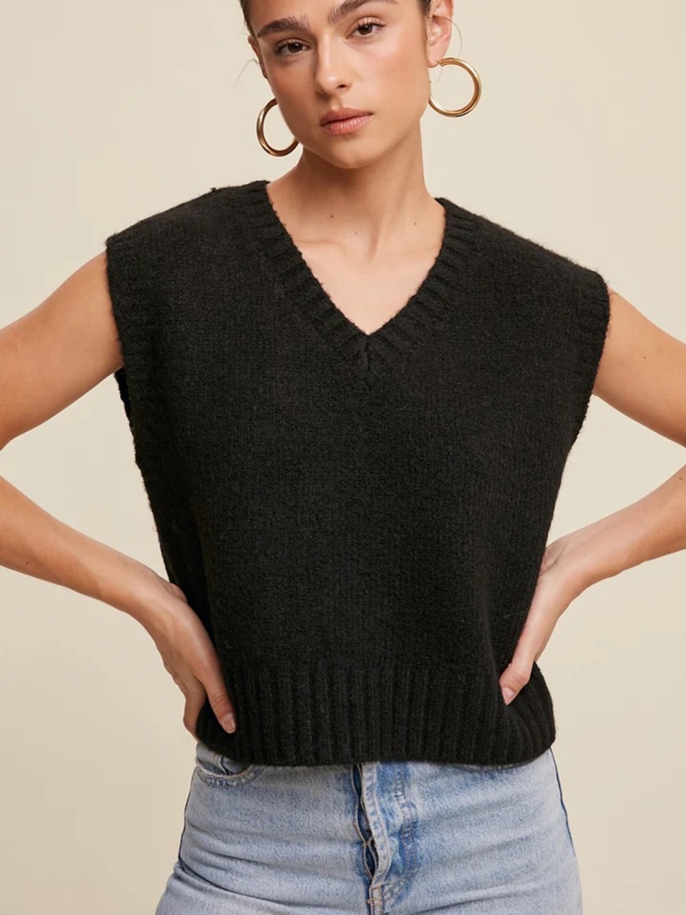 Soft touch knit vest